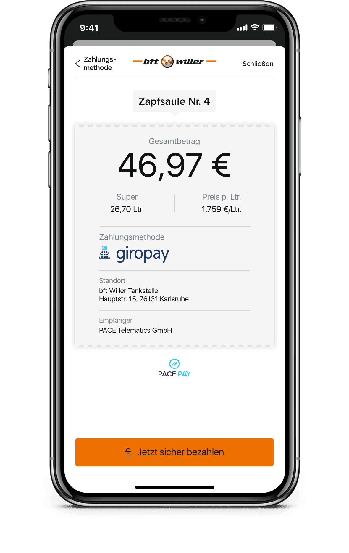 Mit PACE Pay sicher bezahlen
