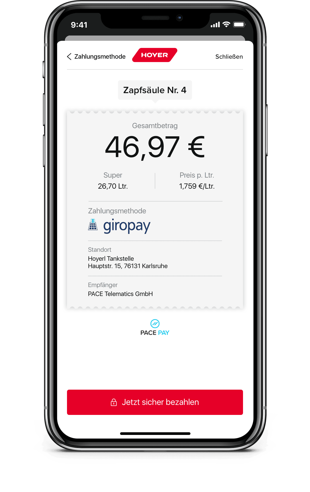 Mit PACE Pay sicher bezahlen