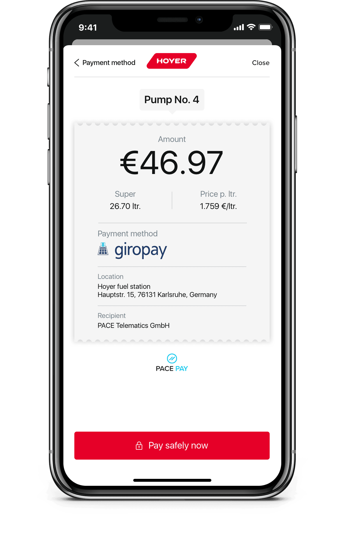Pay safely with PACE Pay